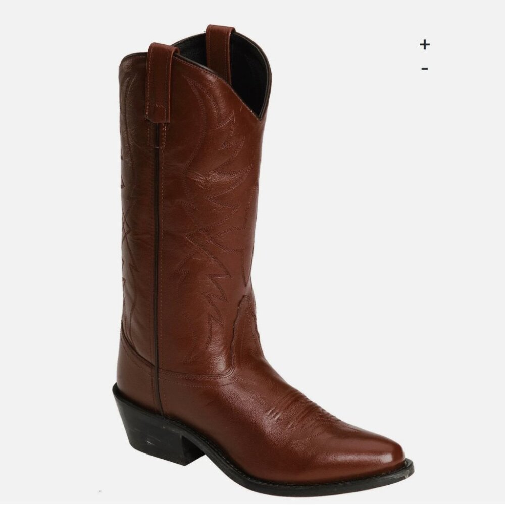 New Old West Smooth Leather Cowboy Boots size 8.5 MSRP: $140